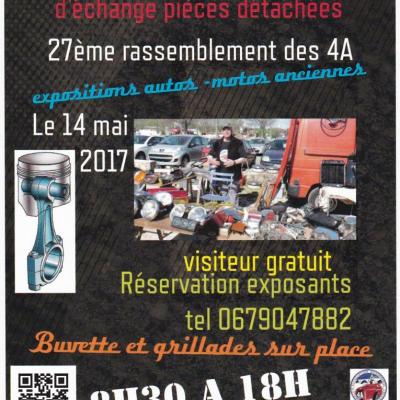 14 mai 2017. 27 ème rassemblement et 5ème bourse pièces détachées