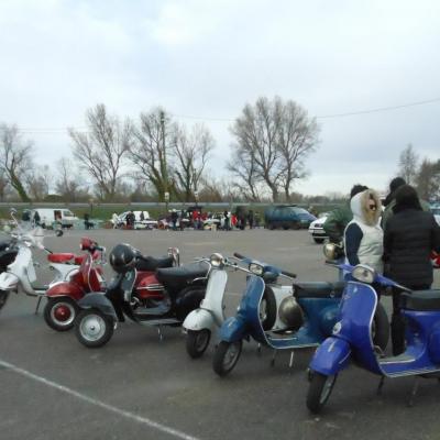 Visite du Vespa Club malgré le froid